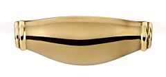 Alno Creations Charlie's Collection 3" (76mm) Center to Center, Overall Length 3-3/8" Polished Antique Cabinet Cup Pull/Handle