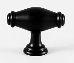 Alno Creations Charlie's Oval Knob 1-3/4" (44mm) Overall Length in Matte Black