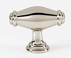 Alno Creations Charlie's Oval Knob 1-3/4" (44mm) Overall Length in Polished Nickel