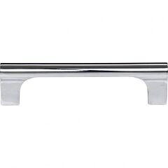 Atlas Homewares Whittier Style 3-3/4" (96mm) Center to Center, Overall Length 4-1/4" (108mm) Polished Chrome Cabinet Hardware Pull/ Handle