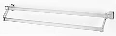 Alno Creations Cube Double Towel Bar 31" (787.5mm) Center to Center, Overall Length 32-1/4" in Polished Chrome