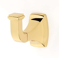 Alno Creations Cube Robe Hook 1-1/4" (32mm) Overall Length in Polished Brass