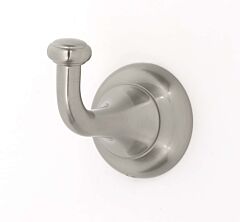 Alno Royale Single Robe Hook 2-1/4" (57mm) Overall Height in Satin Nickel Finish