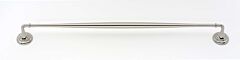 Alno Charlie's Bath Towel Bar 24" (610mm) Hole Centers, 26" (660.5mm) Overall Length in Polished Nickel Finish
