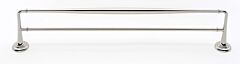 Alno Charlie's Bath Double Towel Bar 24" (610mm) Hole Centers, 26" (660.5mm) Overall Length in Polished Nickel Finish