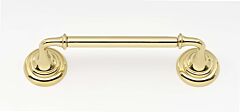Alno Charlie's Bath 7" (178mm) Hole Centers Swing Arm Tissue Holder 9" (228mm) Overall Length in Polished Brass Finish