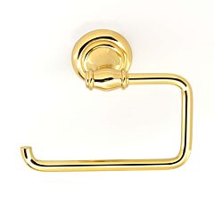 Alno Charlie's Bath SIngle Post Tissue Holder 5-1/2" (140mm) Overall Length in Polished Brass Finish