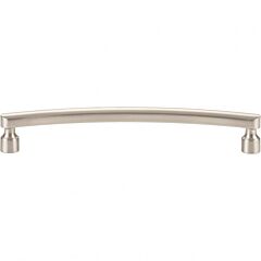 Atlas Homewares Lennox 6-5/16" (160mm) Center to Center, Overall Length 6-13/16" (173.5mm), Brushed Nickel Cabinet Hardware Pull / Handle