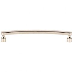Atlas Homewares Lennox 6-5/16" (160mm) Center to Center, Overall Length 6-13/16" (173.5mm), Polished Nickel Cabinet Hardware Pull / Handle