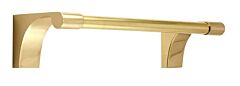 Alno Luna Collection 8" (203mm) Hole Centers Towel Bar 9" (228mm) Overall Length in Polished Brass Finish