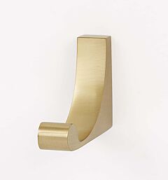 Alno Luna Collection Single Robe Hook 2-3/4" (70mm) Projection Projection in Satin Brass Finish