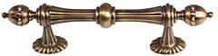 Alno Ornate 4" (102mm) Hole Centers 7" (178mm) Length Bar Cabinet Pull in Antique English Finish