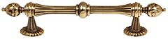 Alno Ornate 6" (152mm) Hole Centers Bar Cabinet Pull 9" (228mm) Length in Polished Antique Finish