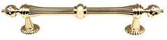 Alno Ornate 6" (152mm) Hole Centers Bar Cabinet Pull 9" (228mm) Length in Polished Brass Finish