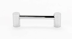 Alno Contemporary Collection 3-1/2" (89mm) Hole Centers Handle Cabinet Pull 4-1/8" (104.5mm) Length in Polished Chrome Finish