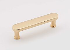 Alno Moderne Collection 3-1/2" (89mm) Center Holes Cabinet Pull 4-1/4" (108mm) Length in Polished Brass Finish
