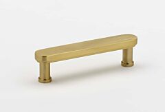 Alno Moderne Collection 4" (102mm) Center Holes Cabinet Pull 4-3/4" (121mm) Length in Satin Brass Finish