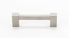Alno Contemporary Collection 6" (152mm) Center Holes Chic Cabinet Pull 6-5/8" (168.5mm) Length in Satin Nickel Finish