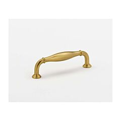 Alno Charlie's Collection 3-1/2" (89mm) Center to Center Cabinet Pull 4-1/8" (104.5mm) Length in Satin Brass Finish
