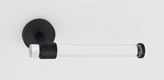 Alno Moderne Collection Single Post 6-15/16" (176.5mm) Length, Acrylic Tissue Holder 2" (51mm) Base Diameter in Matte Black Finish