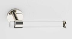 Alno Moderne Collection Single Post 6-15/16" (176.5mm) Length Acrylic Tissue Holder 2" (51mm) Base Diameter in Polished Nickel Finish