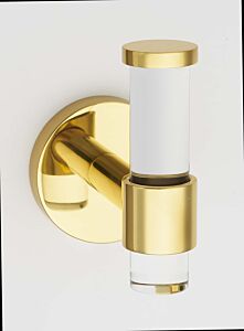 Alno Contemporary Collection Acrylic Single Robe Hook 3-1/8" (79mm) Height in Unlacquered Brass Finish