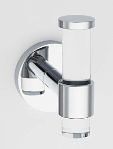 Alno Contemporary Collection Acrylic Single Robe Hook 3-1/8" (79mm) Height in Polished Chrome Finish