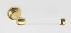 Alno Royale Collection 7-1/16" (179mm) Length Slide on SIngle Post Acrylic Tissue Holder 1-7/8" (48mm) Base Diameter in Polished Brass Finish