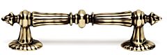 Alno Ornate Collection 4-5/8" (117.5mm) Center to Center Cabinet Bar Pull 6-1/2" (165.5mm) Length in Polished Antique Finish