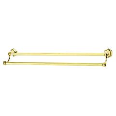 Alno Nicole Series 30" (762mm) Center to Center Double Towel Bar 32-1/2" (826mm) Length in Brass Finish