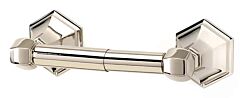 Alno Nicole Series Adjustable 6-1/4" (158.5mm) Length, Double Post Toilet Paper Holder, 3-1/4" (82mm) Projection in Polished Nickel Finish