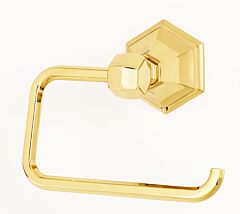 Alno Nicole Series 5-1/2" (140mm) Length Single C-Post Slide On Tissue Holder in Unclaquered Brass Finish