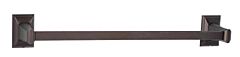 Alno Geometric Series 12" (305mm) Center to Center Towel Bar 14" (356mm) Length in Chocolate Bronze Finish