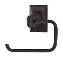 Alno Geometric Series 5-3/8" (136.5mm) Single Post Slide On Tissue Holder 3-1/4" (82mm) Projection in Chocolate Bronze Finish