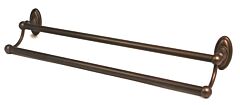 Alno Classic Series 24" (610mm) Center to Center Double Towel Bar 25-3/4" (654mm) Length 3/4" (19mm) Bar Diameter in Chocolate Bronze Finish