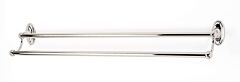 Alno Classic Series 30" (762mm) Center to Center Double Towel Bar 31-3/4" (806.5mm) Length 3/4" (19mm) Bar Diameter in Polished Nickel Finish