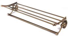Alno Classic Series 24" (610mm) Center to Center Towel Bar with Towel Rack 25-3/4" (654mm) Length 9-1/4" (234.5mm) Projection in Antique English Finish