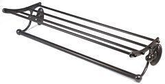 Alno Classic Series 24" (610mm) Center to Center Towel Bar with Towel Rack 25-3/4" (654mm) Length 9-1/4" (234.5mm) Projection in Bronze Finish