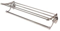 Alno Classic Series 24" (610mm) Center to Center Towel Bar with Towel Rack 25-3/4" (654mm) Length 9-1/4" (234.5mm) Projection in Satin Nickel Finish