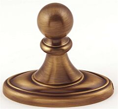 Alno Classic Series 3-1/2" (89mm) x 1-3/4" (44mm) Oval Base Dimesion Single Robe Hook 3-1/8" (79mm) Projection in Antique English Finish
