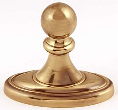 Alno Classic Series 3-1/2" (89mm) x 1-3/4" (44mm) Oval Base Dimesion Single Robe Hook 3-1/8" (79mm) Projection in Polished Antique Finish