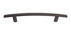 Atlas Homewares Curved Line Pull Contemporary Style 5 Inch (128 mm ) Center to Center, Overall Length 7.75" Aged Bronze, Cabinet Hardware Pull / Handle