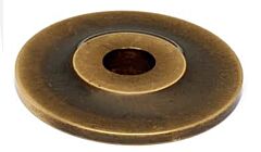 Alno Rope Series 3/4" (19mm) Diameter Cabinet Knob Backplate 1/8" (3mm) Projection in Antique English Matte Finish