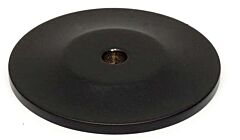 Alno Rope Series 1-1/2" (38mm) Diameter Cabinet Knob Backplate 1/8" (3mm) Projection in Matte Black Finish