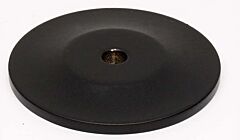 Alno Rope Series 1-3/4" (44mm) Diameter Cabinet Knob Backplate 1/8" (3mm) Projection in Matte Black Finish