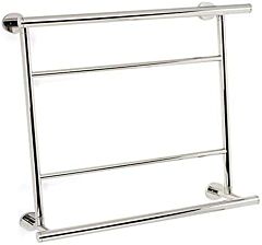 Alno Contemporary Series 18" (457mm) Center to Center 20-1/8" (511mm) Length 22" (559mm) Height Towel Rack with Towel Bar 6" (152mm) Projection in Satin Nickel Finish