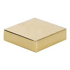 Atlas Homewares Thin Square Knob French Gold Contemporary 3/8" (9.5mm) Width, Cabinet Hardware Knob
