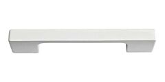 Atlas Homewares Thin SquarePull Contemporary Style 3-3/4 Inch (96 mm ) Center to Center, Overall Length 4.68" High White Gloss, Cabinet Hardware Pull / Handle