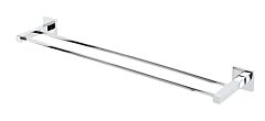 Alno Contemporary Series 24" (610mm) Center to Center 26" (660.5mm) Length Contemporary Double Towel Bar 5-5/16" (135mm) Projection in Polished Chrome Finish