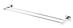 Alno Contemporary Series 30" (762mm) Center to Center 32" (813mm) Length Contemporary Double Towel Bar 5-5/16" (135mm) Projection in Polished Chrome Finish